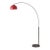Nova of California 1960s Half Dome Morelli Floor Lamp - Mid Century Modern, Crimson Red Shade, Black Nickel Finish For Sale