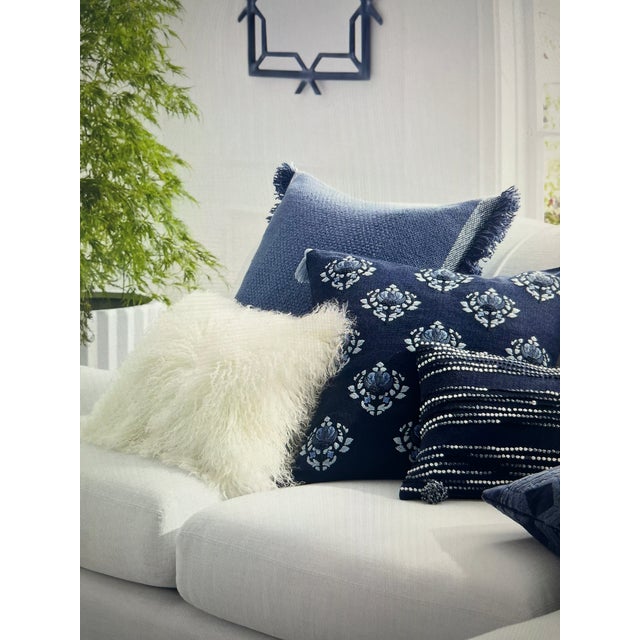 Serena & Lily Silverwood Pillow Cover 20” X 20” Blue Vintage Indigo New With Tag For Sale - Image 10 of 10