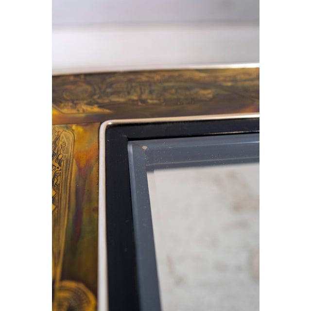 Bernard Rhone Mastercraft Acid Etched Glass Top Coffee Table For Sale - Image 4 of 15