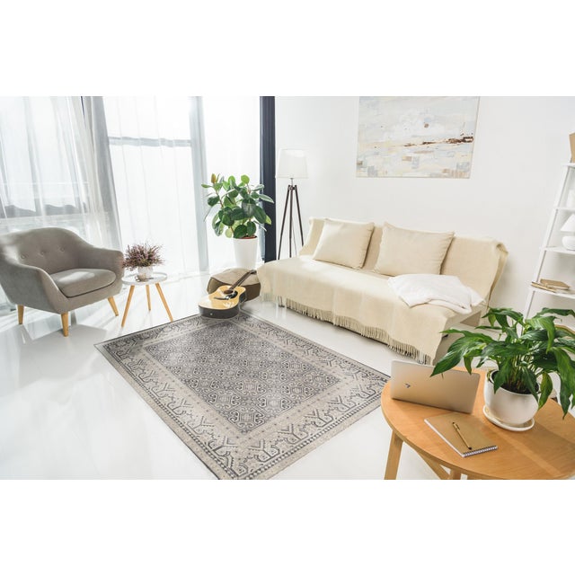 2020s 10x14 Rhea Elena Purple Traditional Geometric Hand Knotted Wool Carpet Rug For Sale - Image 5 of 7