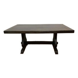 1990s Vintage Spanish Revival Wood Dining Table For Sale