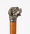 Antique Sliver Plated Handled Dogs Head Walking Stick For Sale - Image 13 of 15