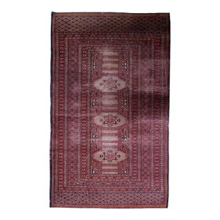 1950s, Handmade Vintage Uzbek Bukhara Rug 3.1' X 5.1' For Sale