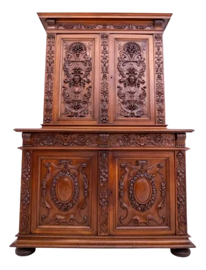 Antique Frernch Carved Cabinet, 1870