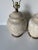 1980s 1980s Vintage Hollywood Regency Style Floral Cream Crackle Glaze Ceramic Table Lamps – Pair For Sale - Image 5 of 12