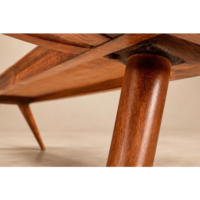 Brazilian Modern Coffee Table in Caviúna Wood & Glass, Giuseppe Scapinelli, Brazil, 1950s For Sale - Image 12 of 18