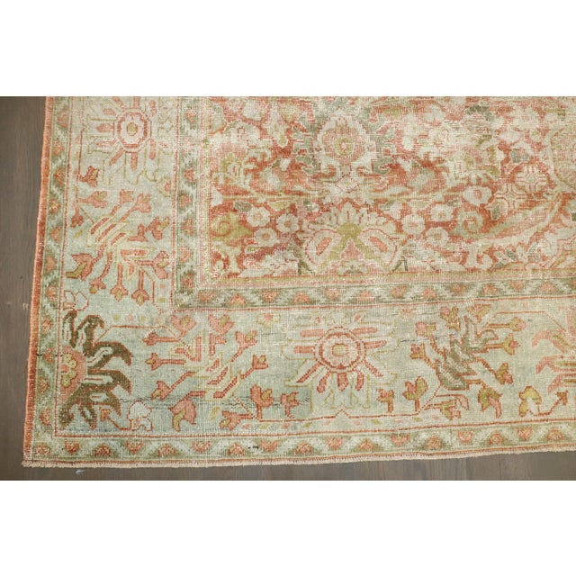 Textile Antique Zabihi Collection Worn Persian Mahal Rug - 7'5" x 10'3" For Sale - Image 7 of 10