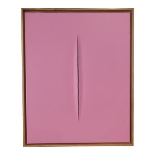 Pink Slice Modern Art Painting by Tony Curry For Sale