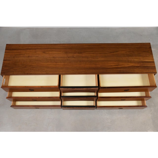1960s 1960s Refinished Walnut Arne Vodder Style 72” Dresser by West Michigan Furniture For Sale - Image 5 of 6