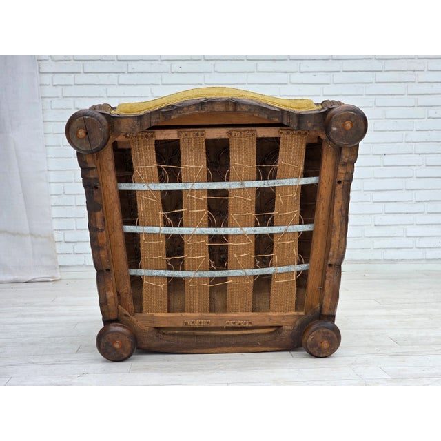 Danish Oak and Wool Armchair, 1960s For Sale - Image 15 of 18