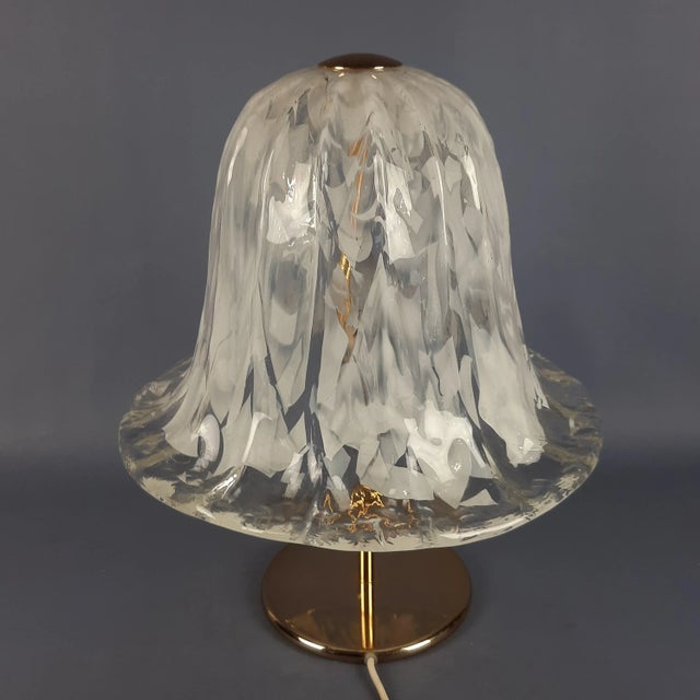 Modern Murano Glass and Brass Mushroom Table Lamp from La Murrina, 1970s For Sale - Image 6 of 18