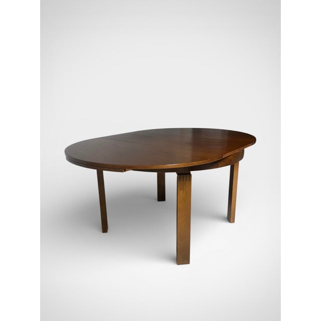 Vintage Extendable Brutalist Round Table, 1960s For Sale - Image 6 of 7