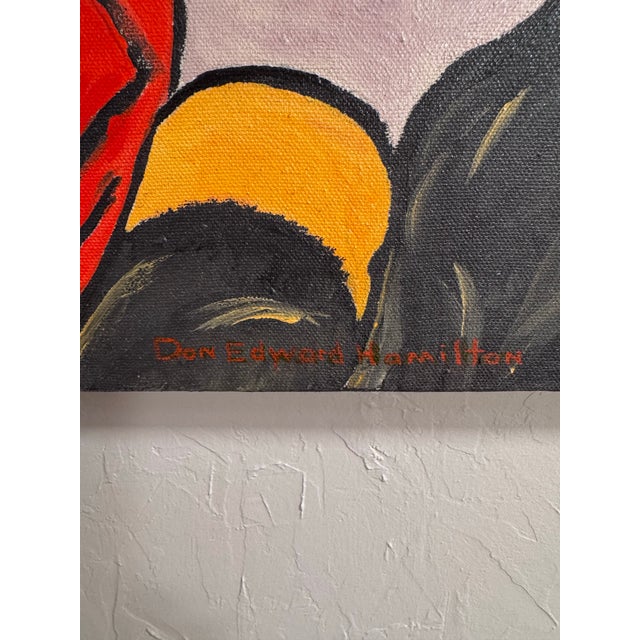 A bold and wonderfully irreverent original painting by American artist Don Edward Hamilton. Rendered in a graphic comic-...