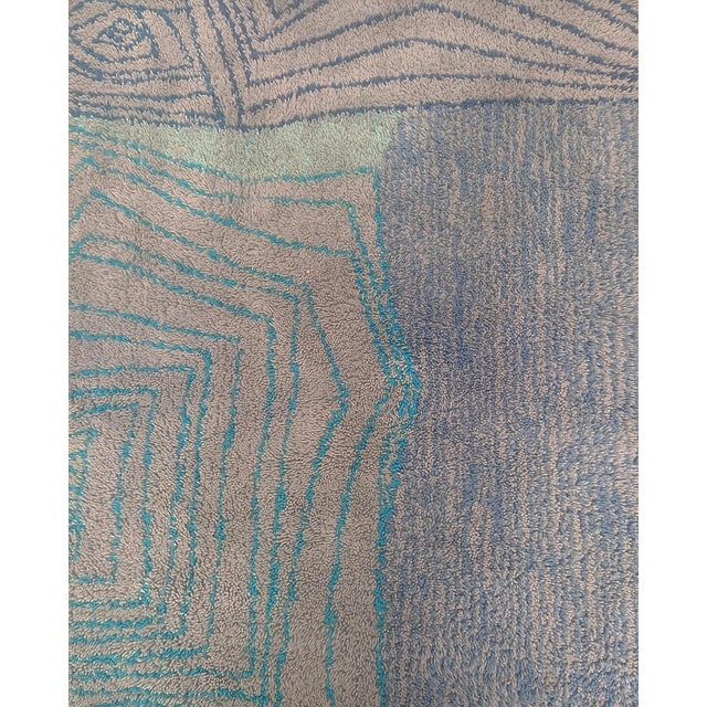 Textile Rectangular Wool Rug with Optical Patterns, Italy, 1970s For Sale - Image 7 of 9