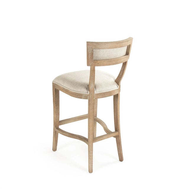 French Country Selborne Bar Stool in Cream For Sale - Image 3 of 6