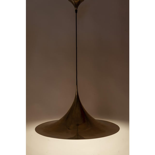 1970s Semi-Large Gold Ceiling Lamp by Claus Bonderup & Torsten Thorup for Fog & Mørup, 1970s For Sale - Image 5 of 11