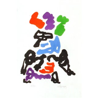 1975 Charles Lapicque Portraits VII: Amphitryon Lithograph For Sale