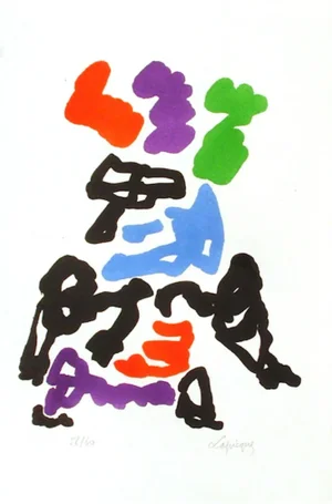 1975 Charles Lapicque Portraits VII: Amphitryon Lithograph