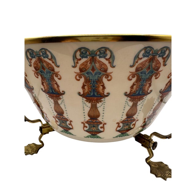 Lenox Vintage 1970’s Lenox “Lido" Pattern Salad Bowl and Stand With Salt and Pepper Mill - A Set of 4 For Sale - Image 4 of 12