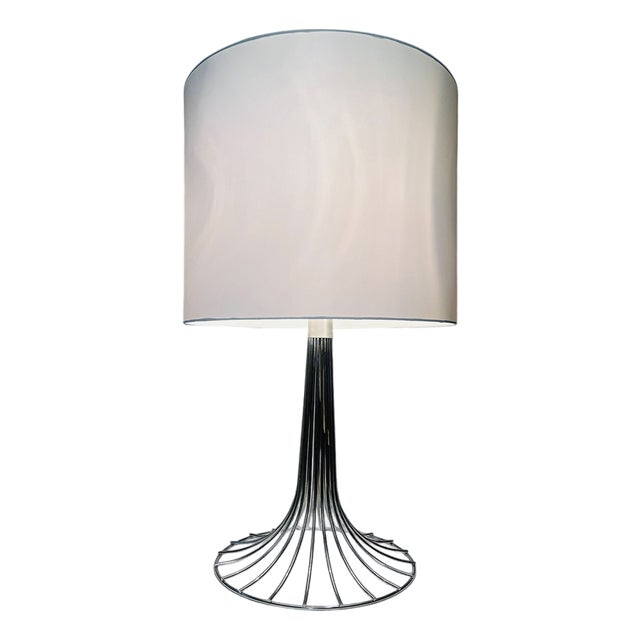 Chrome Table Lamp by V. Panton for Fritz Hansen For Sale