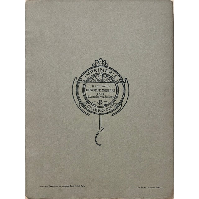 Raoul André Ulmann, Tristesse sur la Mer, 1898, Original Lithograph For Sale - Image 9 of 11