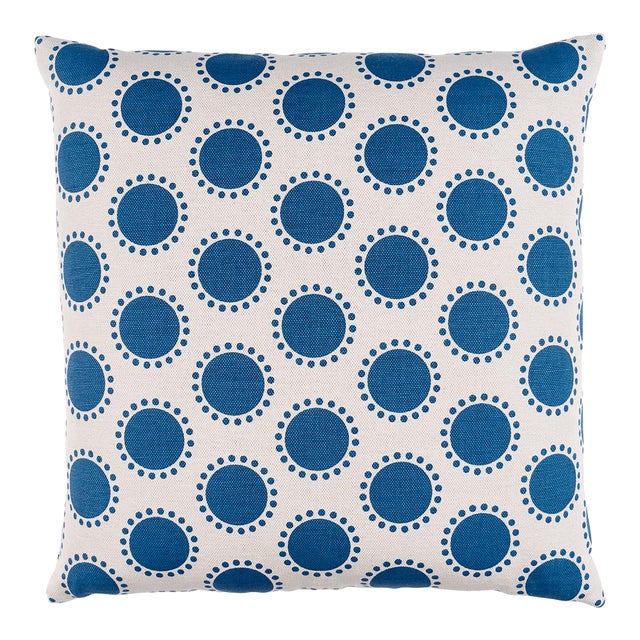 Schumacher Oompa 20" Pillow In Navy For Sale