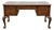 Hekman Furniture Solid Walnut Traditional Chippendale Style 58" Writing Desk W. Tooled Leather Top For Sale
