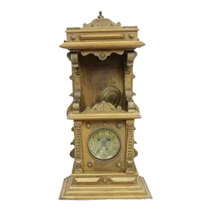 Late 19th Century Antique Small Wood Clock