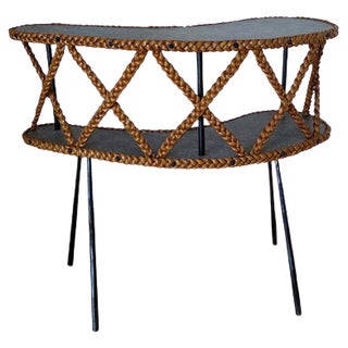 Bar Table with 2 Trays, 1950s For Sale