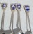 Indian Demitasse Sterling Silver Spoons -Set of 6 For Sale - Image 4 of 7