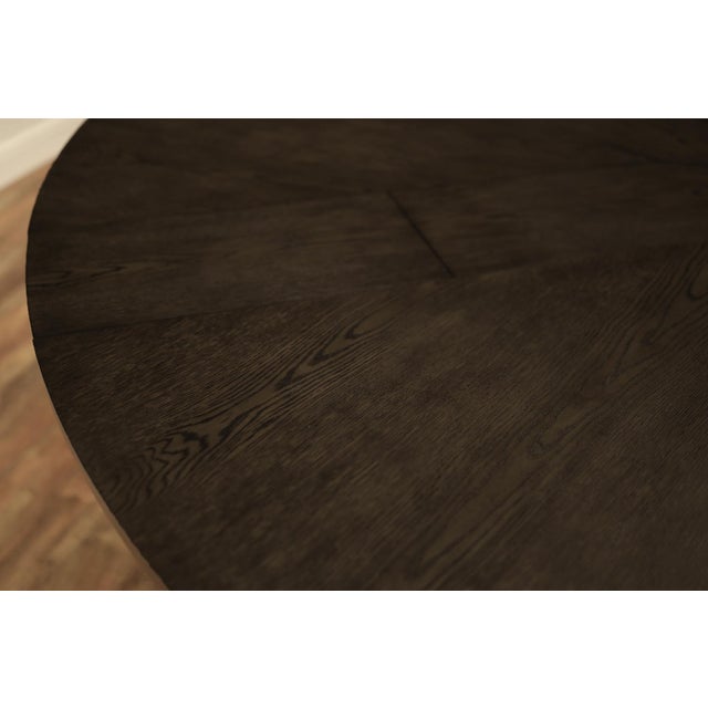 Wood 82 to 100 Inch Expandable Jupe Table With Self-Storing Leaves Seats 8-12, an Ap Exclusive by AntiquePurveyor For Sale - Image 7 of 11