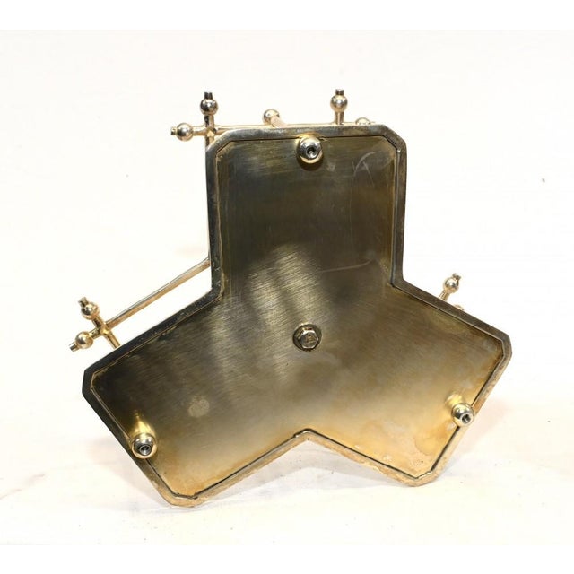 Bohemian Crystal Silver Plated Glass Decanters with Stand, Set of 4 For Sale - Image 3 of 6