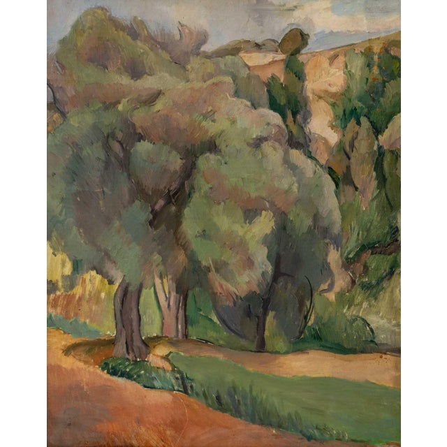 Modern Abraham Adolphe Milich Attr. Forest Landscape Oil For Sale - Image 3 of 7