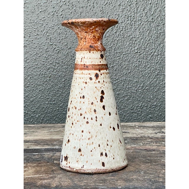 Vintage Original Studio Pottery Stripe Vase For Sale - Image 12 of 12