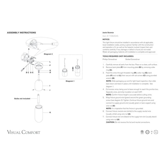 2020s Thomas O'Brien for Visual Comfort Signature Junio Wall Light in Polished Nickel with Frosted Glass For Sale - Image 5 of 6