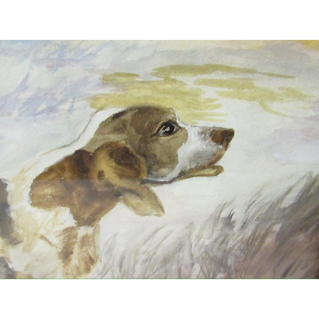 Antique English Watercolor of a Setter and Pointer Dog For Sale - Image 10 of 18