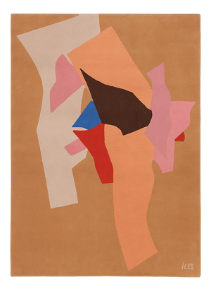 Abstract Hand-Tufted Wool Rug by Iles for Tisca, France, 1990s