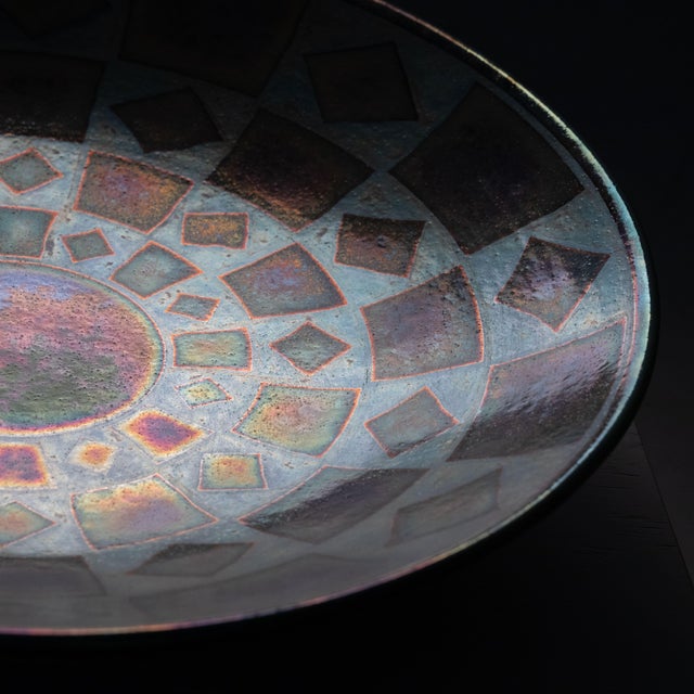 Large Glazed Ceramic Plate, 1960s For Sale - Image 11 of 13