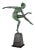 Art Deco Nude Disc Dancer in Metal on Marble Base by Andre Derenne and Marcel Bouraine, France, 1930s For Sale