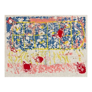 Hopscotch Serigraph by Fiske For Sale