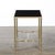 Mid-Century Brass & Inset Vitrolite Top Accent Side Table W/ Fluted Detailing For Sale - Image 12 of 12