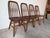 1970s Vintage Virginia House Solid Oak Windsor-Style Dining Chairs – Set of 4 For Sale - Image 5 of 13