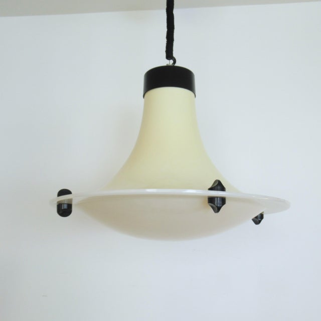 Black Italian Pendant Lamp from Guzzini, 1970s For Sale - Image 8 of 10