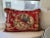Late 20th Century Vintage French Aubusson Style Red Parrot Tapestry Pillow With Velvet Back For Sale - Image 5 of 6