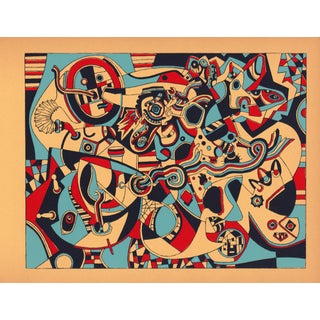 1947 Silkscreen "Prelude in Red" by Steve Wheeler For Sale