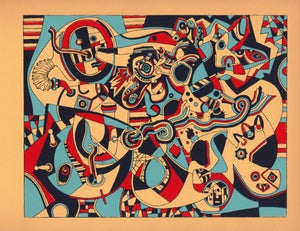 1947 Silkscreen "Prelude in Red" by Steve Wheeler
