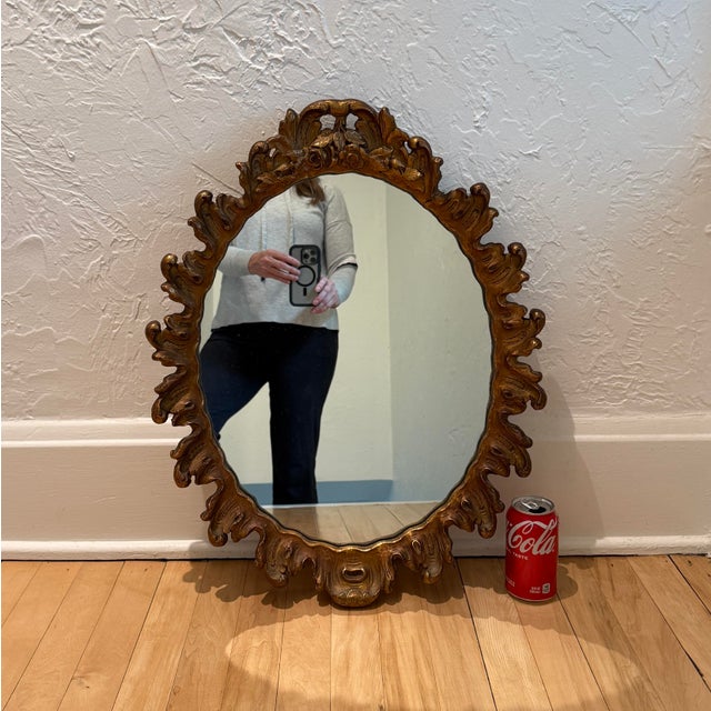 Circa 1930 Wood & Gesso Foliate Sunburst Mirror - 19.5” X 25” For Sale - Image 12 of 12