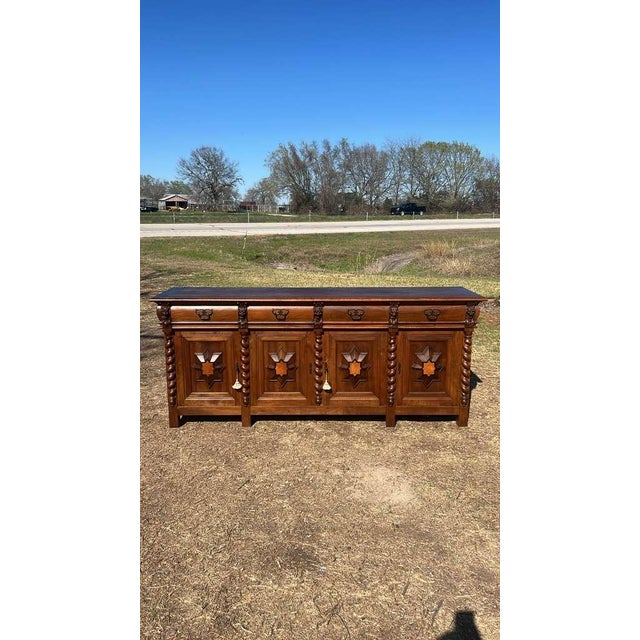 Brown 19th Century French Renaissance Solid Walnut Sideboard / Buffet For Sale - Image 8 of 18