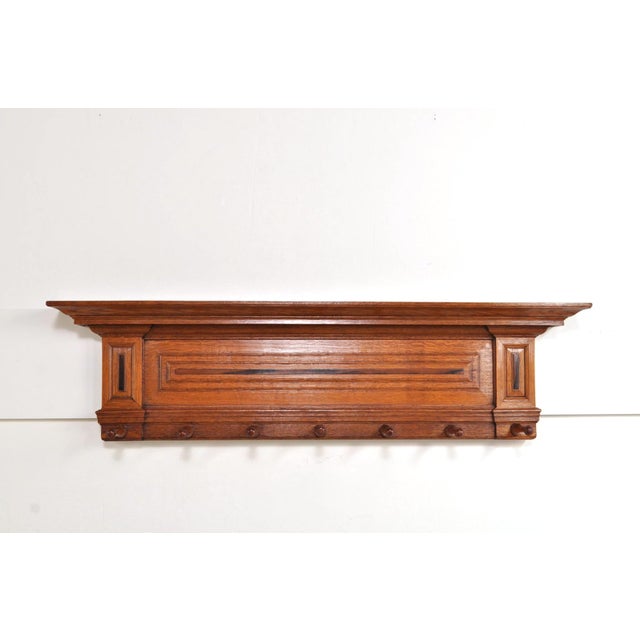 Antique Coat Rack in Oak, 1890s For Sale - Image 9 of 13