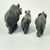 3 Shona Stone animal sculptures, originating from Zimbabwe, featuring two Rhinos and one Elephant. Shona stone carvings,...